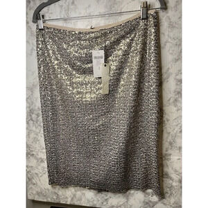 Chico’sHolidaySkirt Sequin PencilGold Shimmer/Party/Cruise/0.5/Small/NWT/Zipper